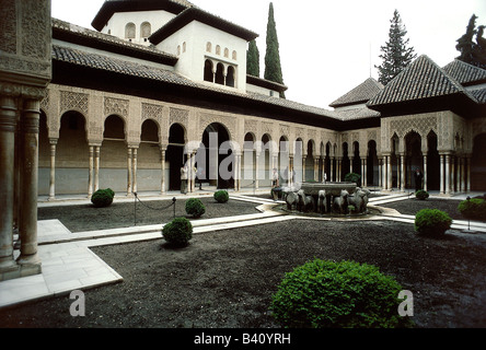 Geografia / viaggio, Spagna, Granada, Alhambra, campo di leone, vista in pendenza, UNESCO, Patrimonio dell'Umanità, , Foto Stock