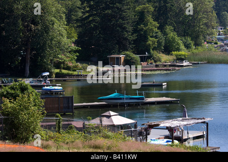 Il lago e il Parco Nazionale del Monte Rainier Washington WA USA Foto Stock