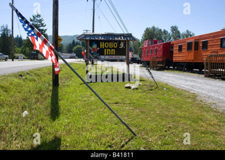 "Hobo Inn' Mount Rainier Railroad pranzo treno società Elba Washington WA USA Foto Stock