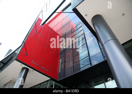 Dettaglio del re luogo in Kings Cross nuova home page del quotidiano Guardian e la nuova sala concerti Apertura Ottobre 2008 Foto Stock