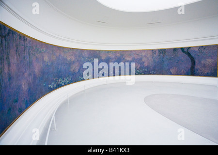 Acqua giglio serie Nympheas dipinta da Claude Monet al Musee de L'Orangerie des Tuileries Parigi Francia Europa Foto Stock