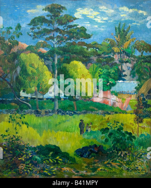 Paysage Paesaggio dipinto da Paul Gauguin 1901 Musee de L'Orangerie Parigi Francia