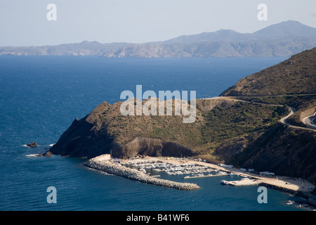 Mediterraneo spagnolo città di Portbour in Costa Brava vicino al confine Francese Foto Stock