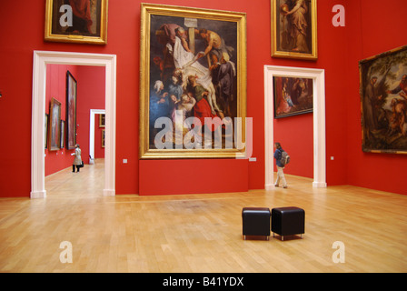 Interni e area espositiva di Palais des Beaux Arts Lille Francia Foto Stock