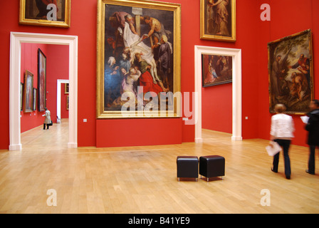 Interni e area espositiva di Palais des Beaux Arts Lille Francia Foto Stock