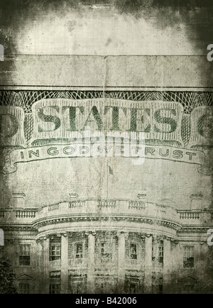 In God We Trust - dettaglio di U S Dollar bill Foto Stock