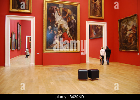 Interni e area espositiva di Palais des Beaux Arts Lille Francia Foto Stock