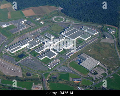 Vista aerea della fabbrica della famosa piccola macchina SMART a Hambach - regione della Lorena - Francia - Europa Foto Stock