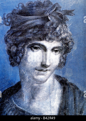 Cuges, Olympe de, 7.5.1748 - 3.11.1793, rivoluzionario francese, femminista, ritratto, acquerello, 1784, , Foto Stock