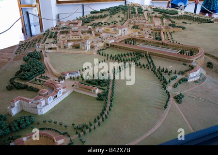 Replica del modello della Villa Adriana (Tivoli, nei pressi di Roma) un eccezionale complesso di edifici classici creato nel 2° Foto Stock