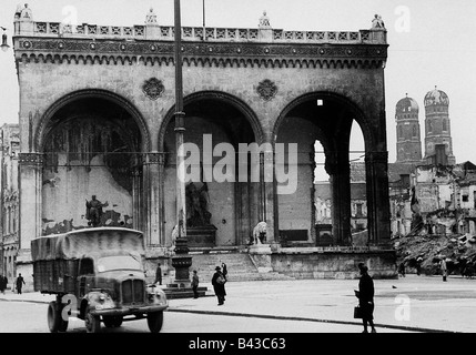 Geografia / viaggio, Germania, Monaco di Baviera, distrutto, 1945, Foto Stock