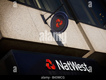 Natwest Bank filiale nella città di Londra Foto Stock
