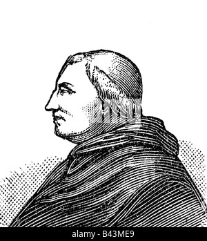 Innocent VIII (Gianbattista Cibo), 1432 - 25.7.1492, Papa 29.8.1484 - 25.7.1492, ritratto, incisione in legno, circa 1900, , Foto Stock