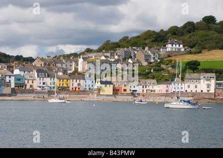 Fronte mare a Kingand, Cornwall, dal mare Foto Stock