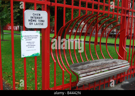 I cancelli del parco Lille Francia Foto Stock