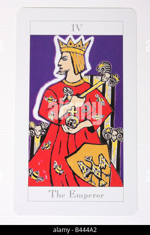 L'imperatore carta dei tarocchi. Foto Stock