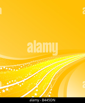 Illustrazione Vettoriale di partito strisce che scorre con divertenti stelle celebrazione concept Foto Stock