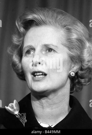 Margaret Thatcher Febbraio 1975 conquistando la leadership conservatrice Elezione Foto Stock