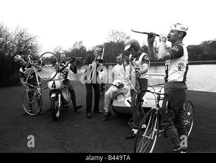 Chris Barber Marzo 1969 famosa band leader e trombon player è un grande appassionato di racing automobilista e amico del famoso uomini Foto Stock