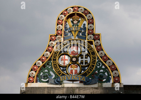 Londra chatham dover firmare ferroviaria invicta city di Londra Inghilterra Regno unito Gb Foto Stock