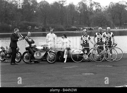 Chris Barber Marzo 1969 famosa band leader e trombone player è un grande appassionato di racing automobilista e amico del famoso Foto Stock