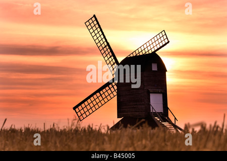 Post pitstone Windmill risale al 1627 - la più antica del Regno Unito Foto Stock