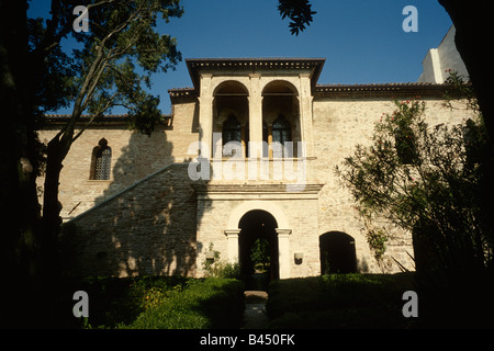 Arqua Petrarca Italia Casa di Petrarca ultima dimora rinascimentale di studioso poeta Francesco Petrarca ora un museo Foto Stock