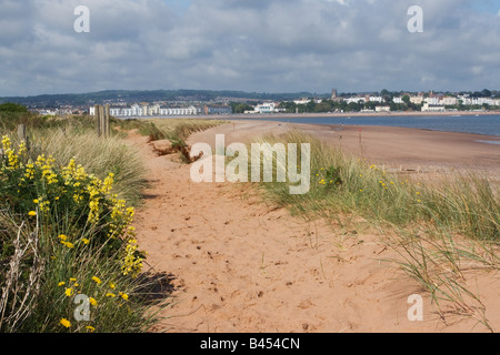 Vista di Exmouth da Dawlish Warren Foto Stock