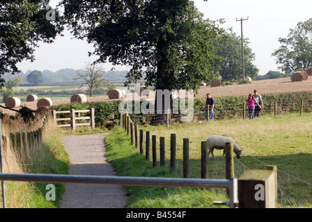 Il sentiero nella battaglia di Bosworth sito, Leicestershire, England, Regno Unito Foto Stock