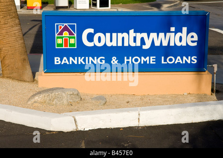 Countrywide California basata creditore ipotecario strada segno in Palm Springs California USA Foto Stock