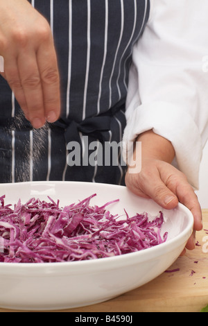 Salatura cavolo rosso, close-up Foto Stock