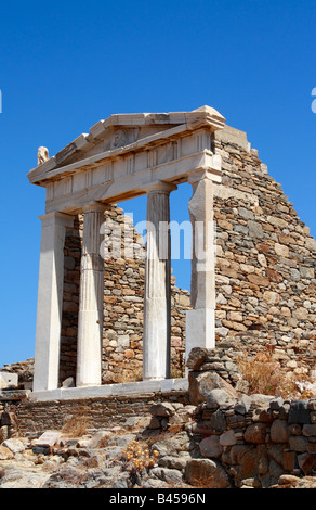 Il Tempio di Iside Delos cicladi grecia Foto Stock