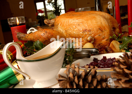 La cena di Natale in Shropshire Foto Stock