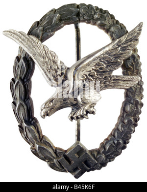 Decorazioni, Germania, Terzo Reich, Wehrmacht, Air Force, stemma dei tiratori d'aria, istituito 22.6.1942, Seconda guerra mondiale, paracadutismo, decorazione, , Foto Stock