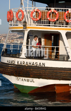 Giovani amanti Traghetto Istanbul Foto Stock