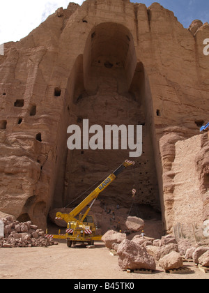 Geografia / viaggi, Afghanistan, paesaggio / Paesaggi, Valle di Bamiyan, statua del Buddha di Bamiyan, , Additional-Rights-Clearance-Info-Not-Available Foto Stock