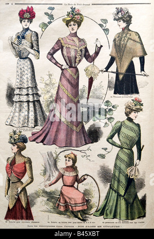 1890s francese moda donna da La Mode du Petit Journal 1899 per solo uso editoriale Foto Stock