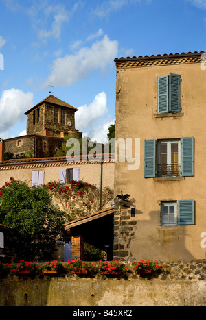 Usson village,Auvergne,massiccio centrale,Francia Foto Stock