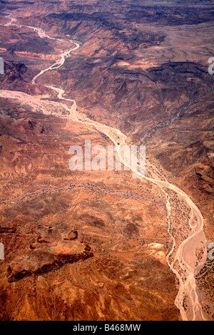 Il paesaggio arido del Nord del Gibuti Foto Stock