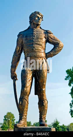 Statua di Zachary Taylor come ufficiale militare Green Bay Wisconsin Foto Stock