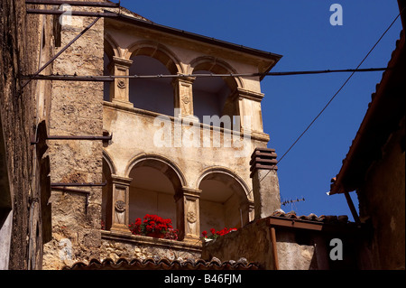 La città medievale di San Stefano di Sessanio in Abruzzo, Italia. Foto Stock