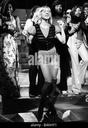 Les Humphries Singers, gruppo pop, durante lo spettacolo musicale, 1972, Foto Stock