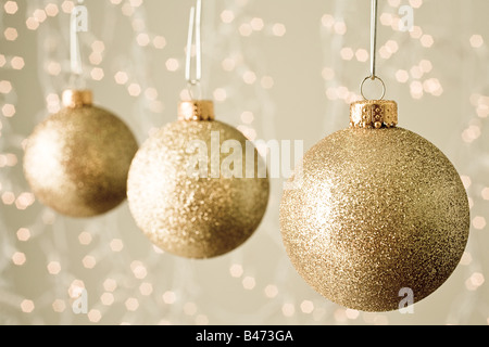 Baubles di natale Foto Stock