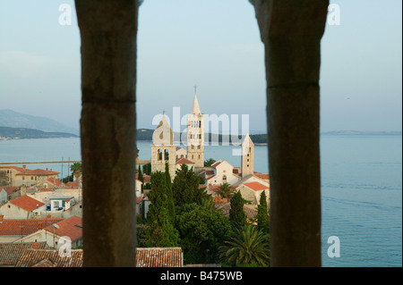 Le chiese sul isola di Rab Foto Stock