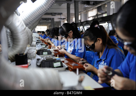 Impianto elettronico in Dongguan, Guangdong, Cina. 20-set-2008 Foto Stock