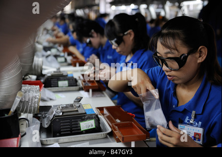 Impianto elettronico in Dongguan, Guangdong, Cina. 20-set-2008 Foto Stock