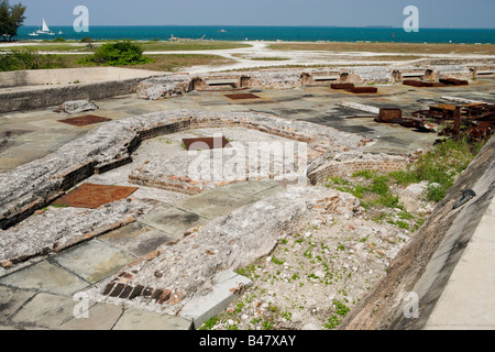 Gun emplacement di batteria di artiglieria a Fort Taylor, Key West ©Scott Downing 2005 Foto Stock