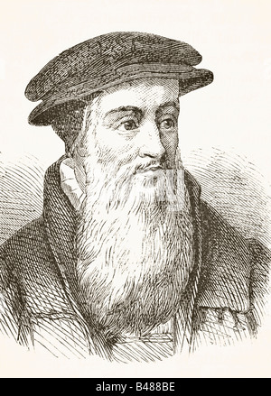 John Knox, dal 1510 al 1572 circa. Clergyman scozzese e leader della riforma protestante. Fondatore del presbiterianismo. Foto Stock