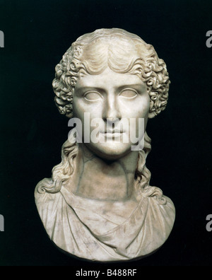 Agripina il Vecchio (Vipania Arippina), 14 a.C. - 33 d.C., nobildonna romana, ritratto, busto, 1st sec. a.C., marmo, Museo Capitolino, Roma, Collezione Albani, Foto Stock