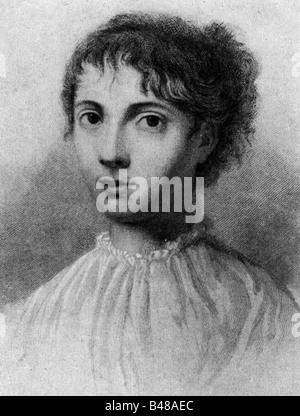 Arnim, Bettina von, 4.4.1785 - 20.1.1859, autore/scrittore tedesco, ritratto, incisione su legno, circa 1800, Foto Stock